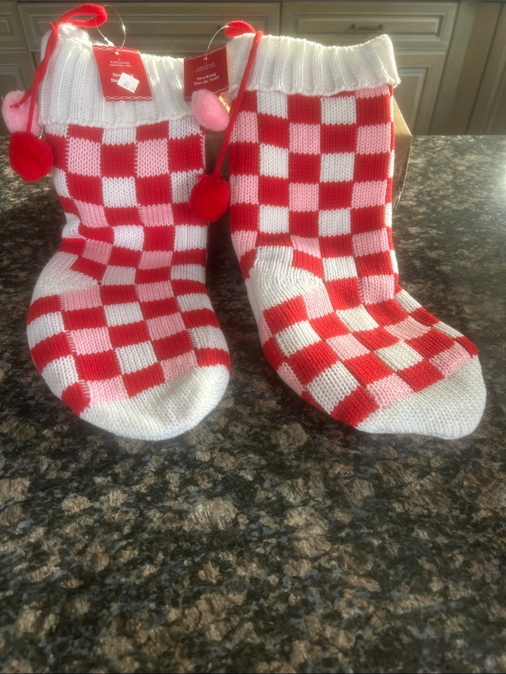ASHLAND CHECKER KNIT STOCKING LOT IF 2 NWT